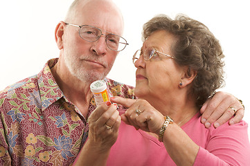 Image showing Senior Couple with Prescription Bottle