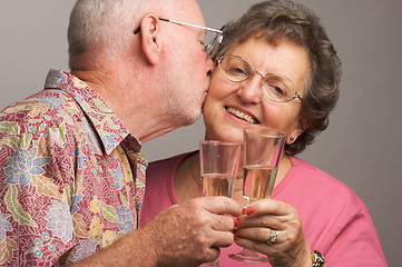 Image showing Happy Senior Couple Toasting