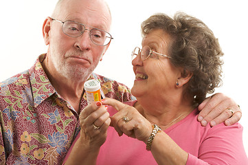 Image showing Senior Couple with Prescription Bottle