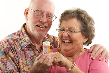 Image showing Senior Couple with Prescription Bottle