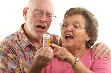 Image showing Senior Couple with Prescription Bottle