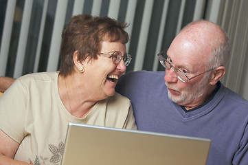 Image showing Senior Adults on Laptop Computer