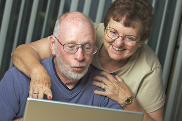 Image showing Senior Adults on Laptop Computer