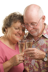 Image showing Happy Senior Couple Toasting