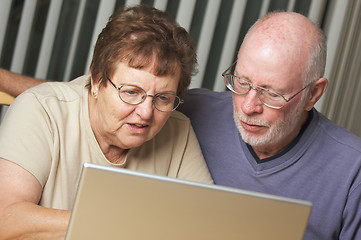 Image showing Senior Adults on Laptop Computer
