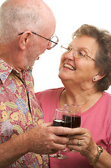 Image showing Happy Senior Couple Toasting