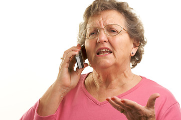 Image showing Senior Woman Using Cell Phone