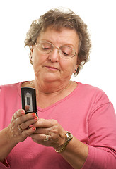 Image showing Senior Woman Using Cell Phone