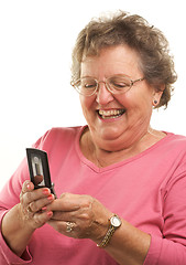 Image showing Senior Woman Using Cell Phone