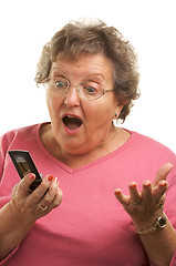 Image showing Senior Woman Using Cell Phone