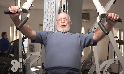 Image showing Senior Adult Man in the Gym