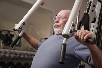 Image showing Senior Adult Man in the Gym
