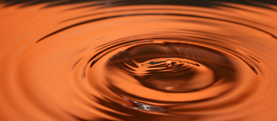 Image showing water drop in orange tone 