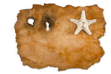 Image showing Blank Map With Starfish