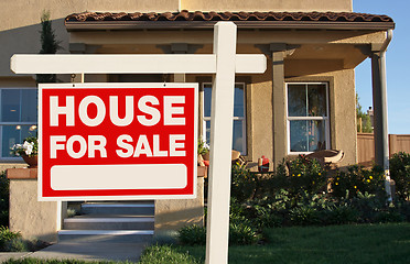 Image showing Home For Sale Sign & New Home