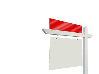 Image showing Blank Real Estate Sign Isolated 