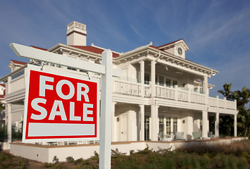 Image showing Home For Sale Sign & New Home