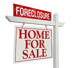 Image showing Foreclosure Home For Sale Real Estate Sign