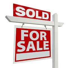 Image showing Sold Home For Sale Real Estate Sign