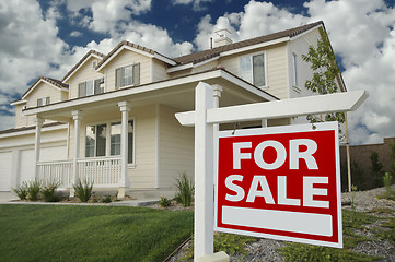 Image showing Home For Sale Sign and House