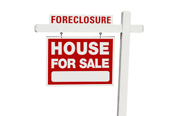 Image showing Foreclosure Home For Sale Real Estate Sign