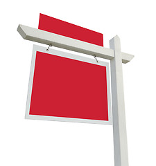 Image showing Blank Real Estate Sign