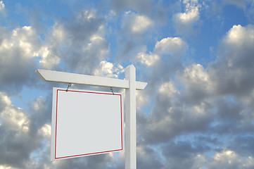 Image showing Blank Real Estate Sign 