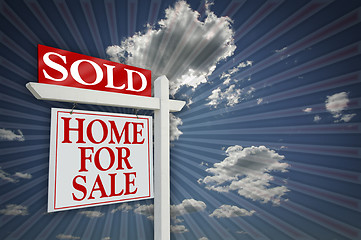 Image showing Sold Home For Sale Sign