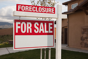 Image showing Foreclosure For Sale Real Estate Sign