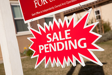 Image showing Sale Pending Real Estate Burst Sign