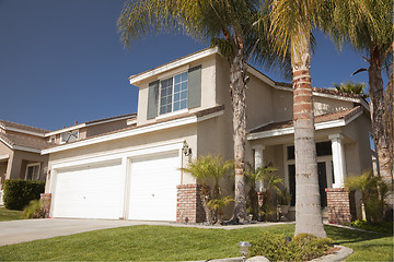 Image showing New Home with Palm Trees