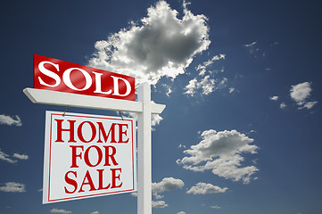 Image showing Sold Home For Sale Sign