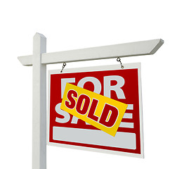 Image showing Sold Home For Sale Real Estate Sign