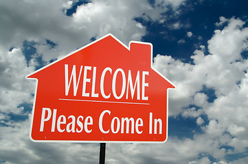 Image showing Welcome, Please Come In Sign