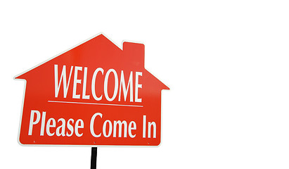 Image showing Welcome, Please Come In Sign