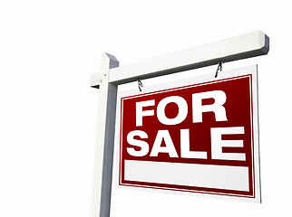 Image showing Red For Sale Real Estate Sign on White