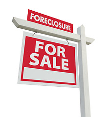 Image showing Foreclosure For Sale Real Estate Sign