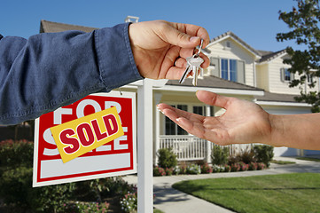 Image showing Handing Over the Keys to A New Home