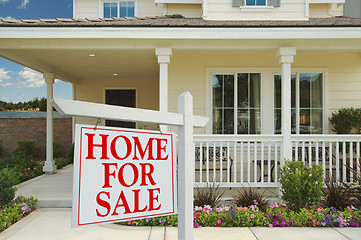 Image showing Home For Sale Sign & New Home