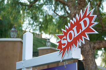 Image showing Sold Burst Sign