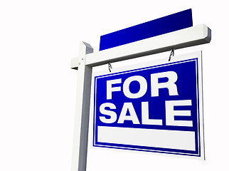 Image showing For Sale Real Estate Sign on White