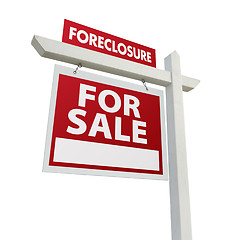 Image showing Forclosure For Sale Real Estate Sign