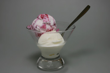 Image showing Sundae on grey background