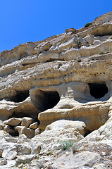 Image showing Roman cemetery in Matala, Crete.