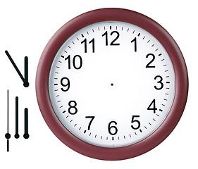 Image showing Round clock isolated on white background