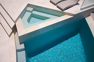 Image showing Custom Luxury Pool and Chairs Abstract