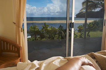 Image showing Tropical View from Bed