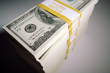 Image showing Stacks of One Hundred Dollar Bills