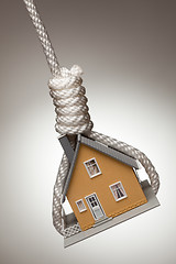 Image showing House Tied Up and Hanging in Noose