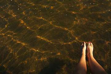 Image showing Relaxing on the Dock